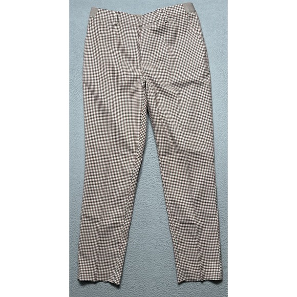 Uniqlo Pants‎ Womens Sz 4 (29x27) Plaid Check Pull On Crop Office Siren Academia - Picture 1 of 10